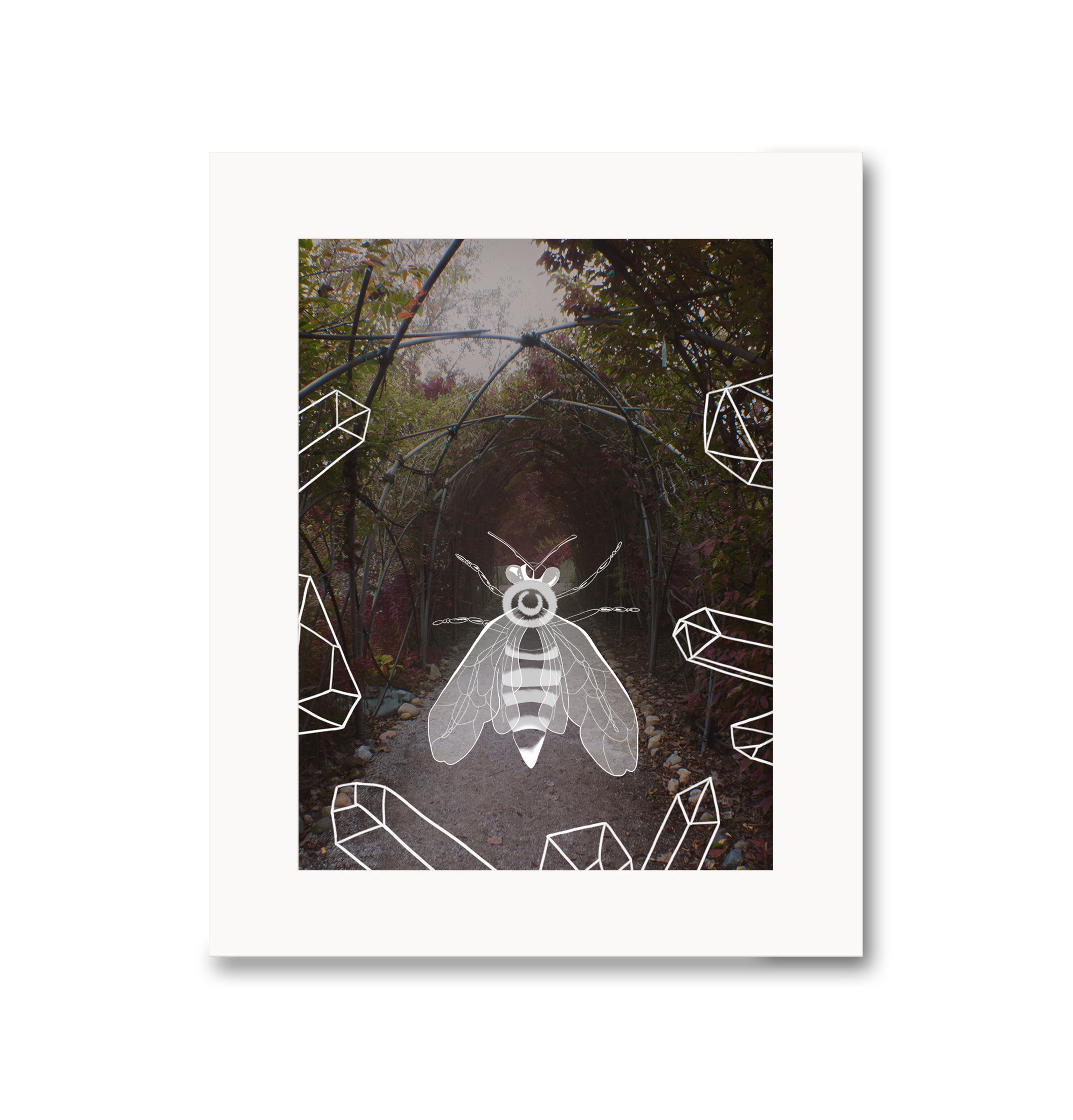 Bee-Mindful-Digital-Mixed-Media-Art-Print