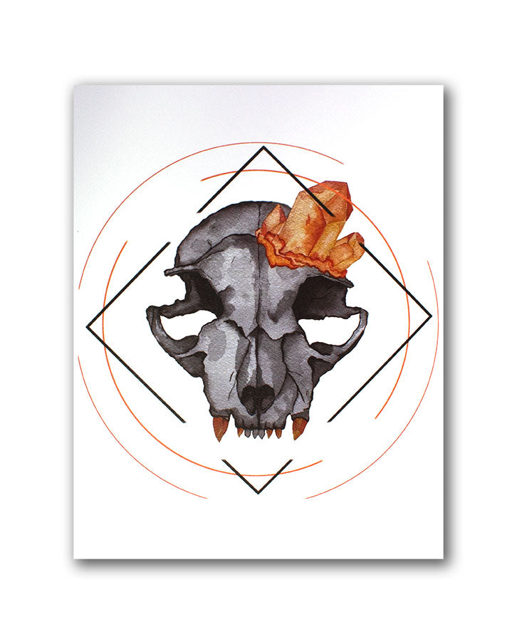 Print-Recreation-watercolor-cat-skull