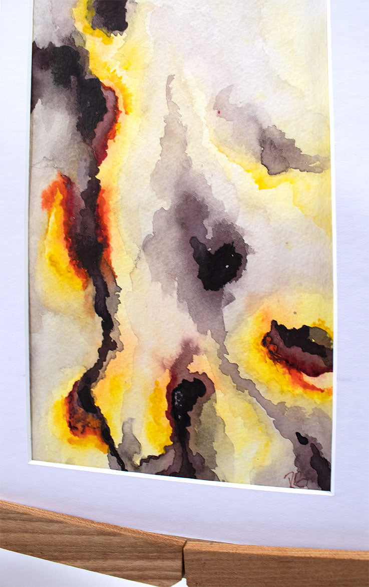 Divine-Magic-Earth-and-Flame-Watercolor-Painting
