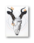 Addax-Antelope-Skull-Acrylic-Painting